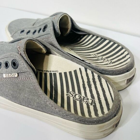 Taos EZ-Soul Gray Slip On Sneaker Mule Sz 7.5 - Picture 4 of 8